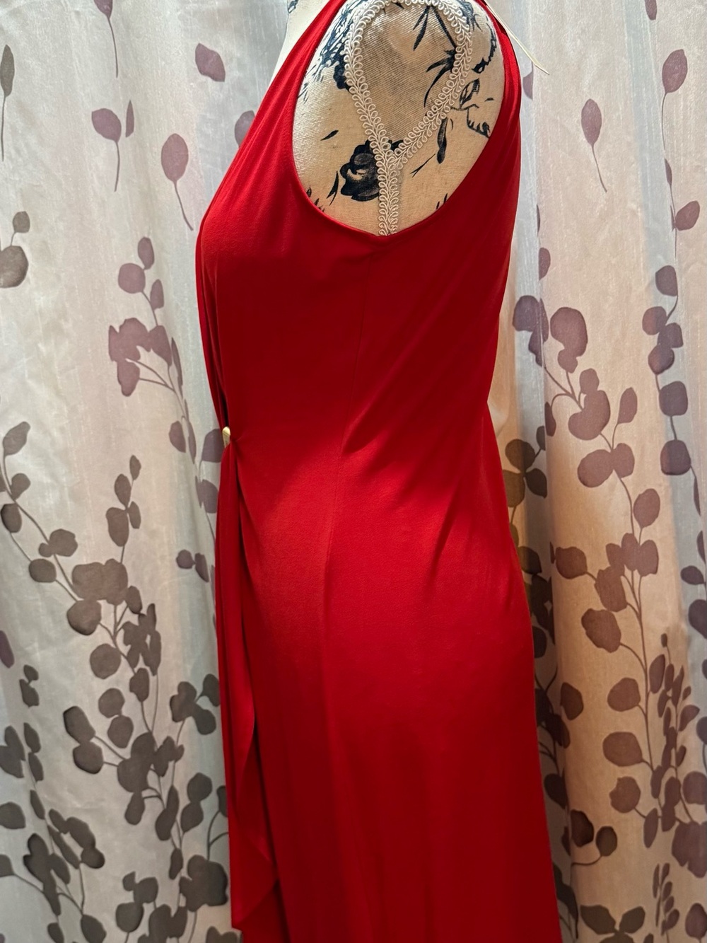 Sleeveless Red Twist-Front Dress-Michael Michael Kors (small) NWT - Picture 7 of 12